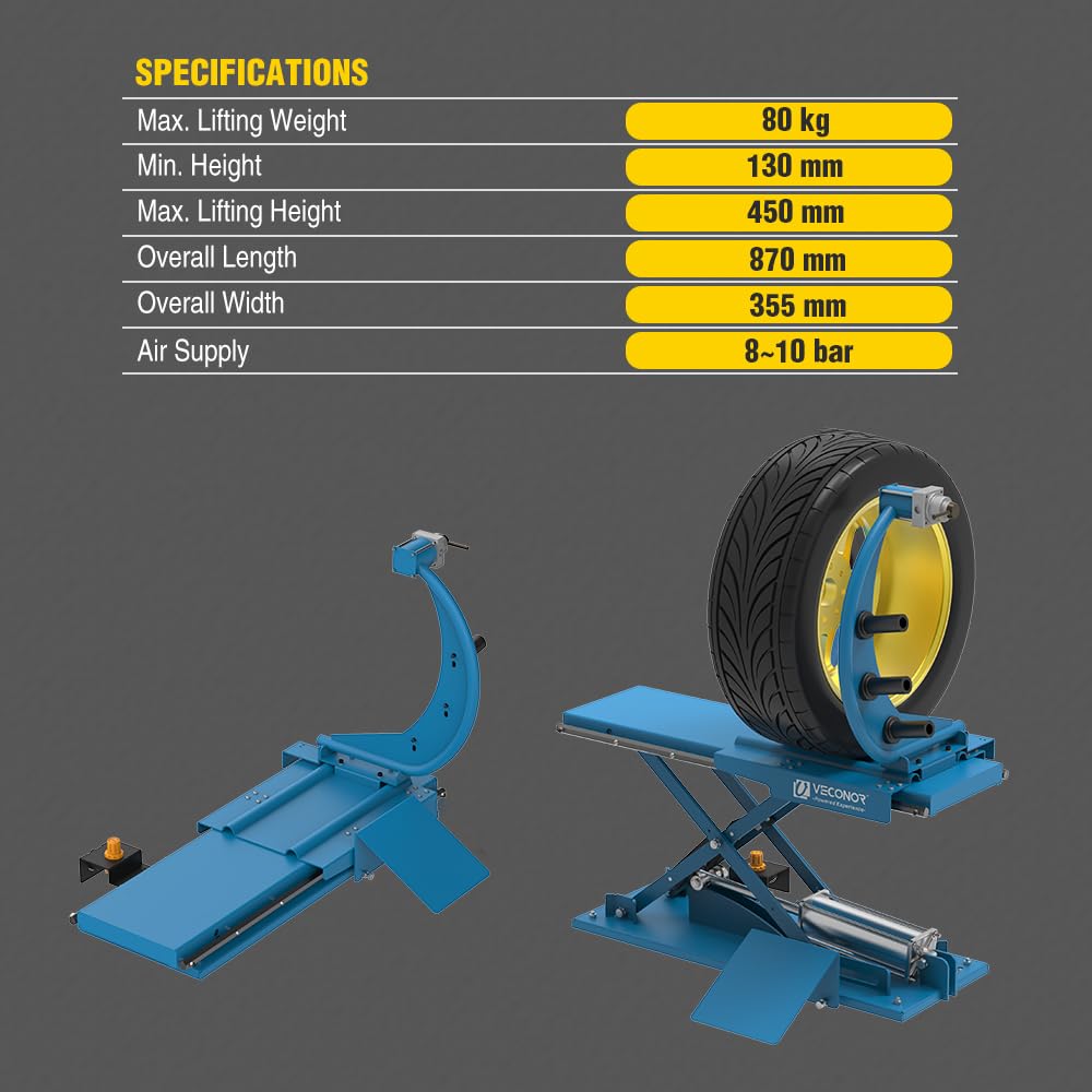 Pneumatic Tyre Wheel Lifter for Wheel Balancer Tire Lifting Machine Wheel Moving Device