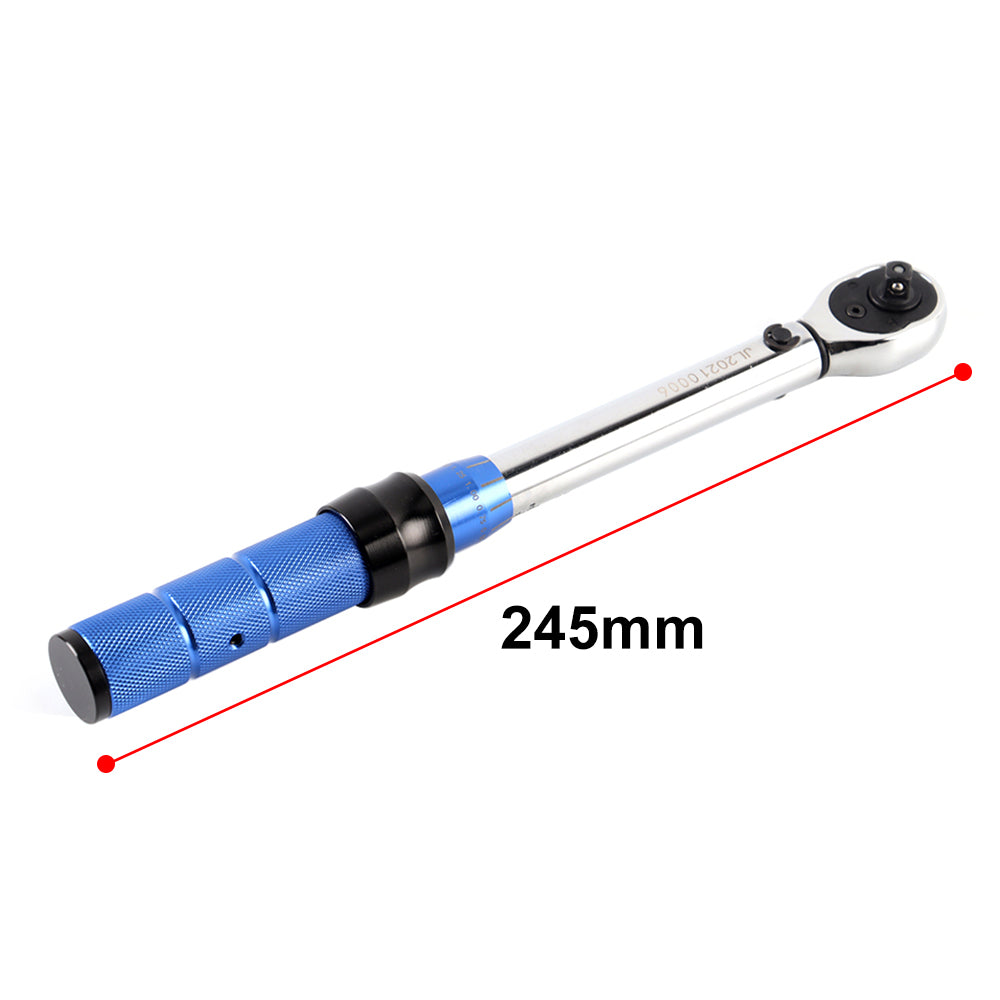 5-25N.m Torque Wrench 1/4'' Drive Two-way Ratchet Socket Spanner Adjustable Preset Torque Hand Tool