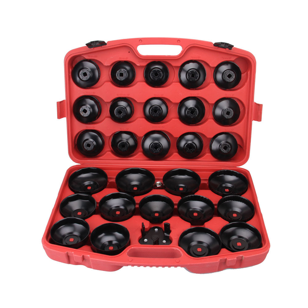 30pcs Oil Filter Wrench Set Cup Style Socket Remover Automotive Universal Car Repair Tool Kit Removal Caps for Audi Ford BMW