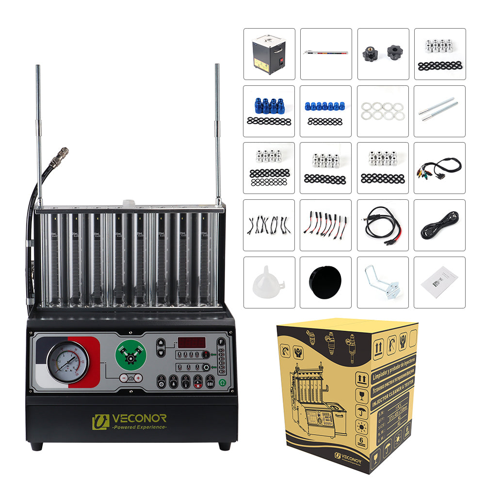 Intelligent Car GDI Fuel Injector Cleaner & Tester Cleaning Machine Ultrasonic Cleaner 8-Cylinders 110V 220V