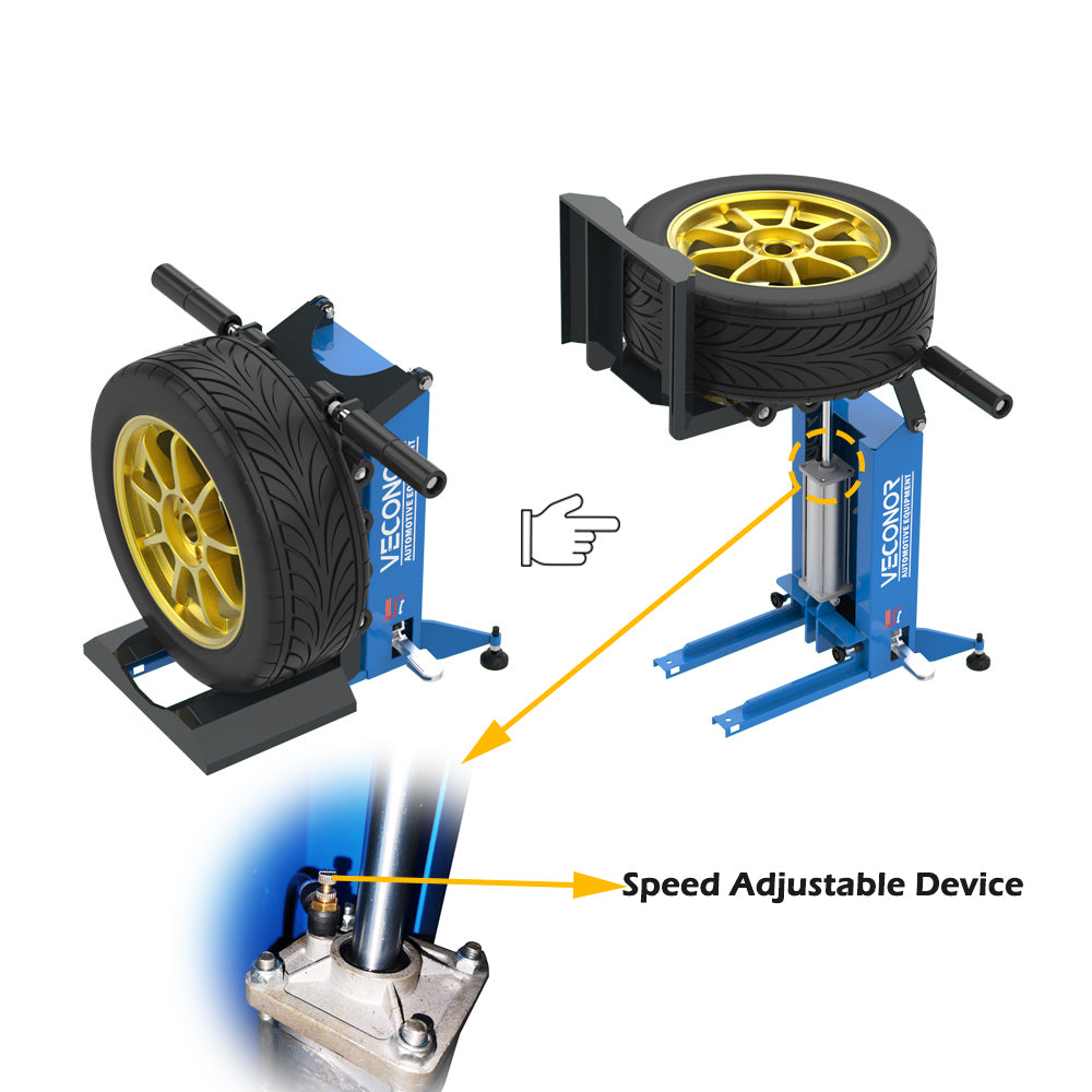 Pneumatic Tyre Wheel Lifter for Tire Changer Universal Air Operation Tire Lifting Machine Wheel Moving Carrying Device